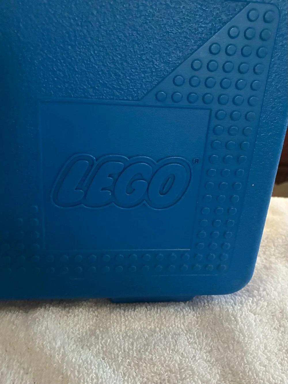 Lego Blue Plastic Carrying Case with Handle